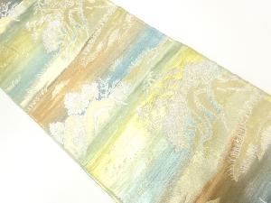 アンティーク　樹木風景模様織出し袋帯（材料）